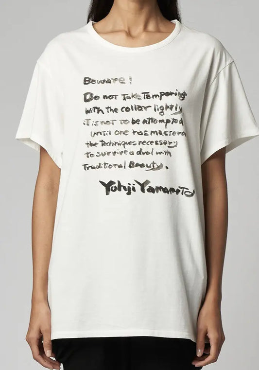 Yohji Yamamoto - SS22 Slogan Print T Shirt