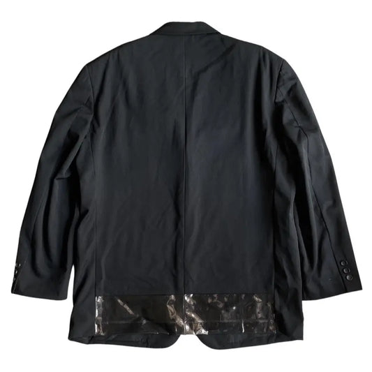 Comme des Garcons - Vintage 1996 Clear Vinyl Back Hem Blazer