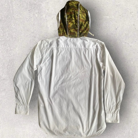 Comme des Garcons - Camo Zip Up White Hoodie Shirt
