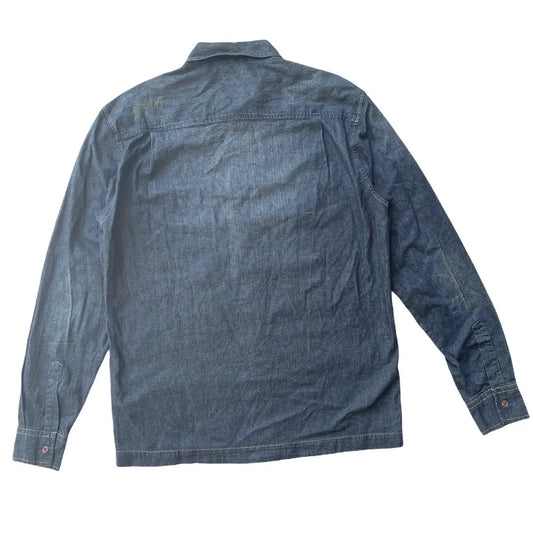 W<- Hand Write Denim Shirt