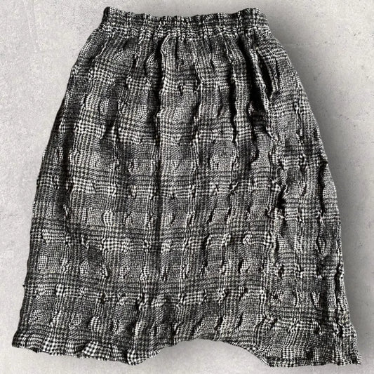 Yohji Yamamoto - Y’s Houndstooth Mix Plaid Drop Crotch Shorts