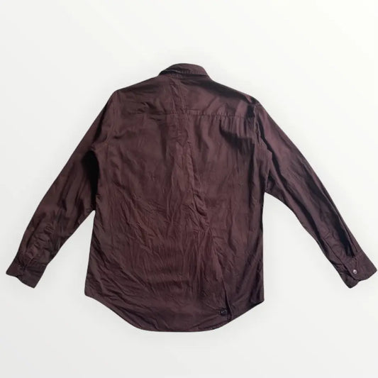 Yohji Yamamoto - Y’s Object Dye Diagonal Back Open Details Shirt