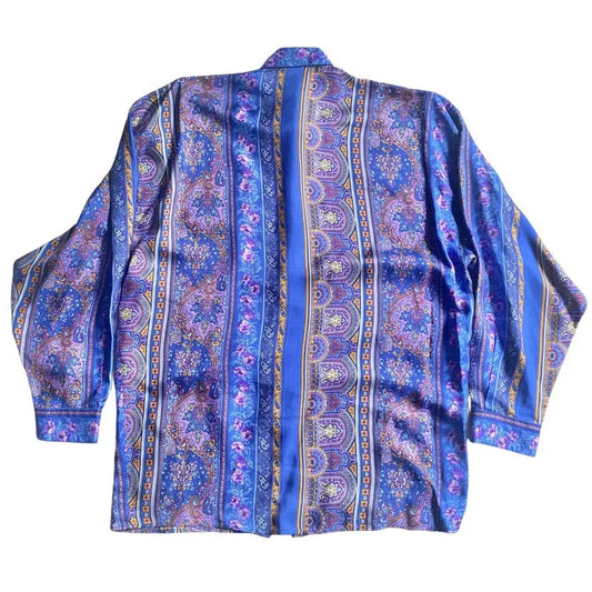 Versace - Vintage 90’s V2 Versace Paisley Print Silk Shirt