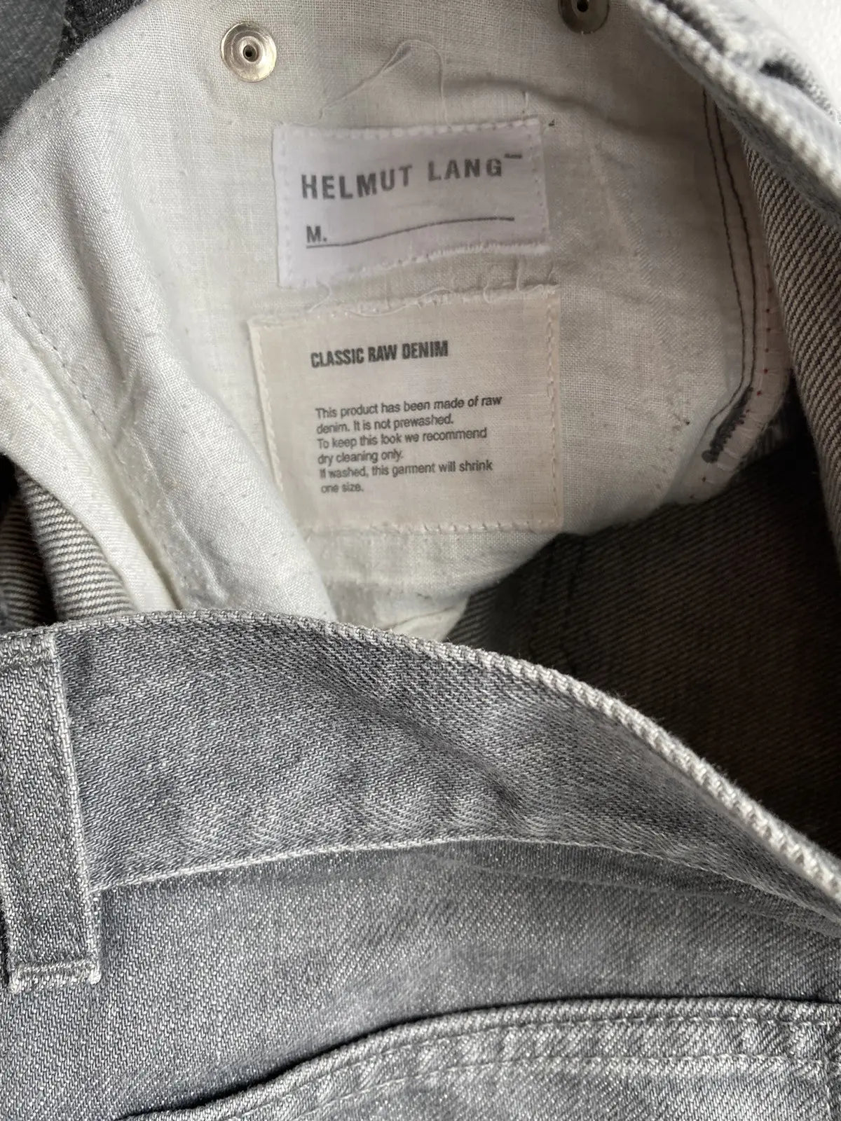Helmut Lang - Archive oblique pockets Classic Raw Denim