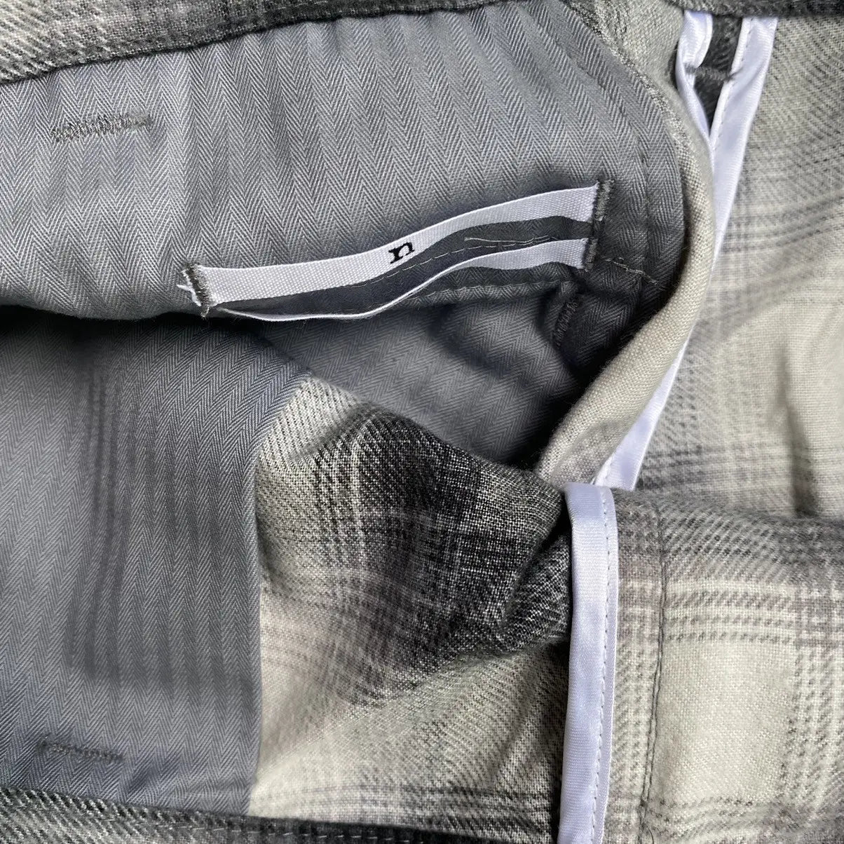 Number (N)ine - Grey Plaid Darts Shorts