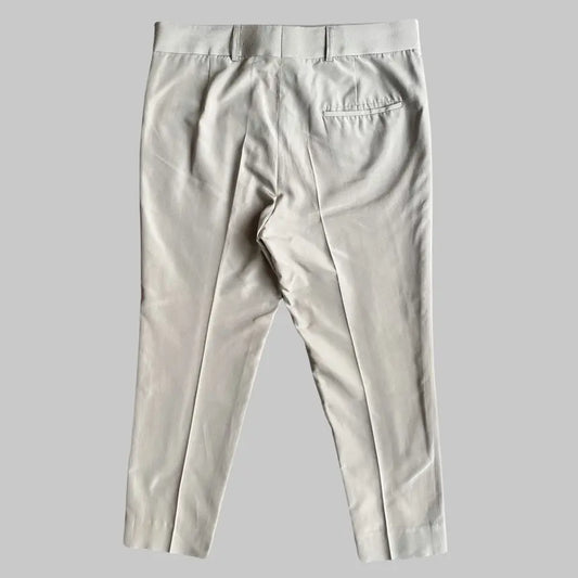 Haider Ackermann - Light Grey Silk Cropped Trousers