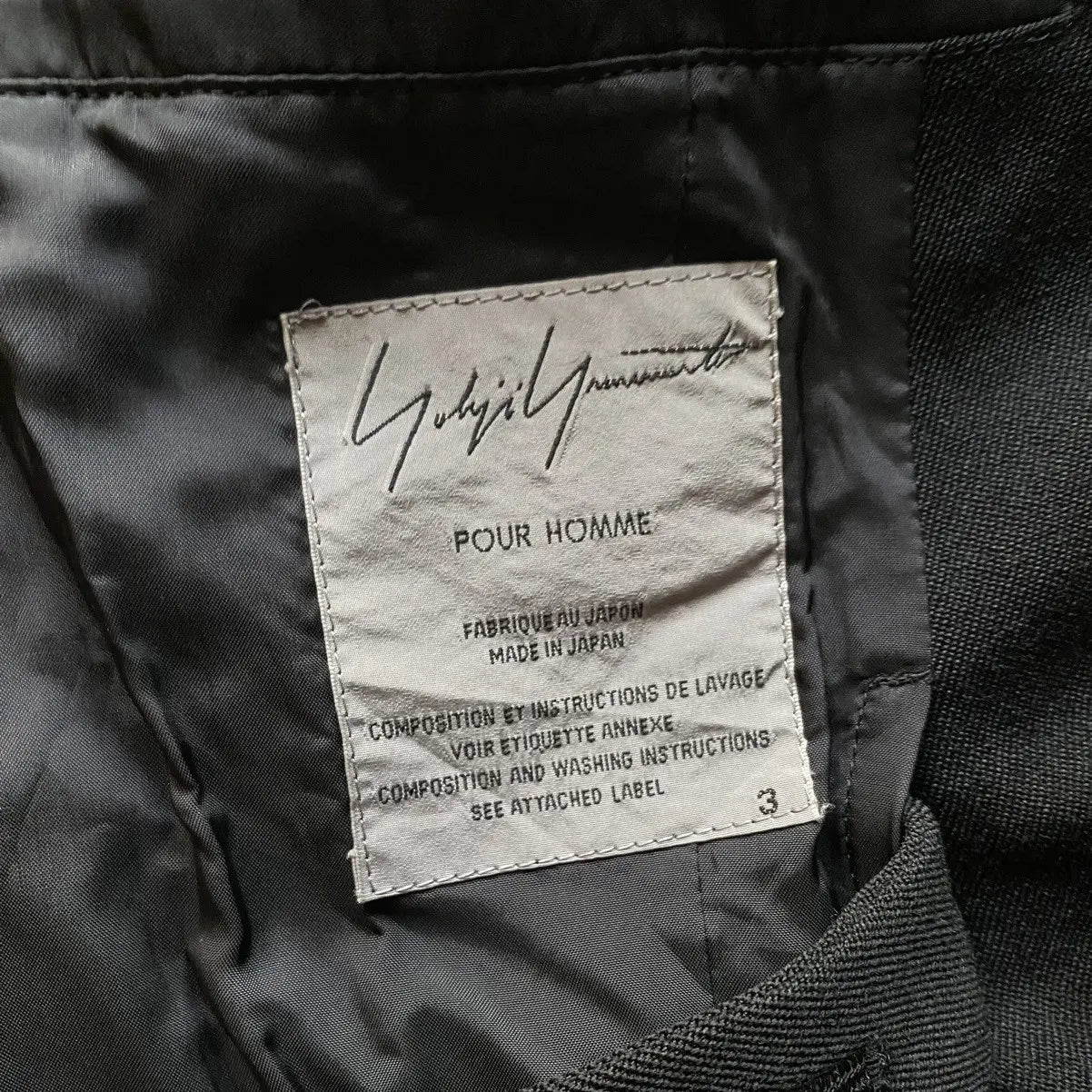 Yohji Yamamoto : Runway Fall13 Wool Gabardine Blazer