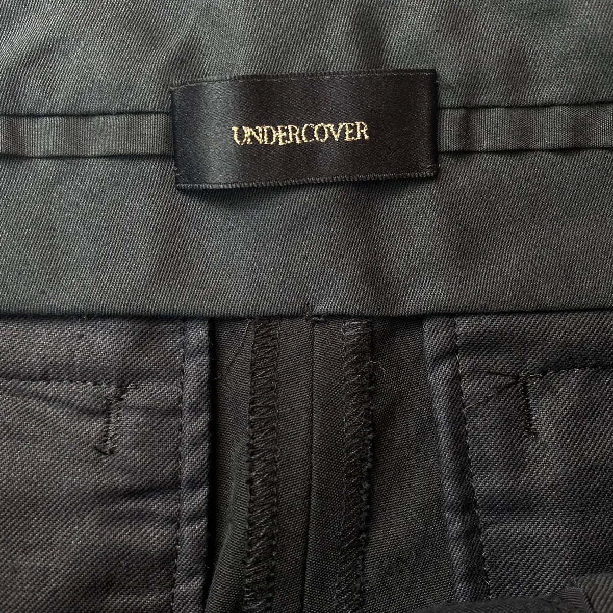 Undercover - Black Front Studded Cropped Trousers