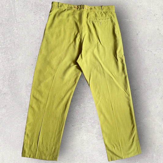 Yohji Yamamoto - Vintage SS99 Green Stripes Pants