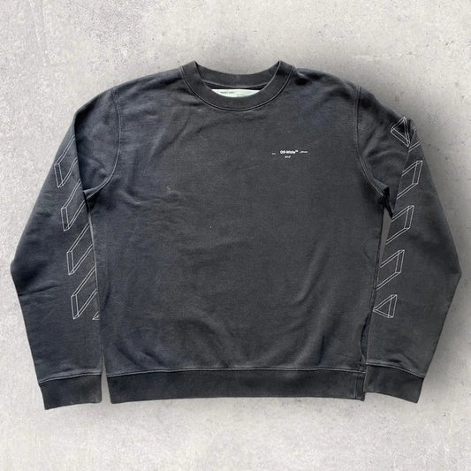 Off-White - FW18 3D Line Crewneck Sweater