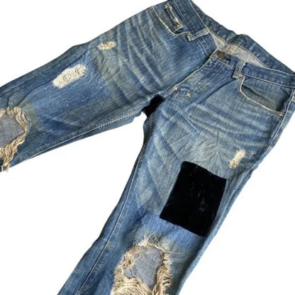 Number (N)ine : AW03 Touch Me I’m Sick Patchwork Crash Jeans