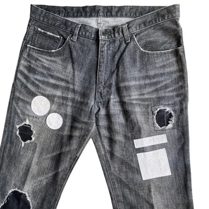 Number (N)ine : AW04 Give peace a chance Patch Denim
