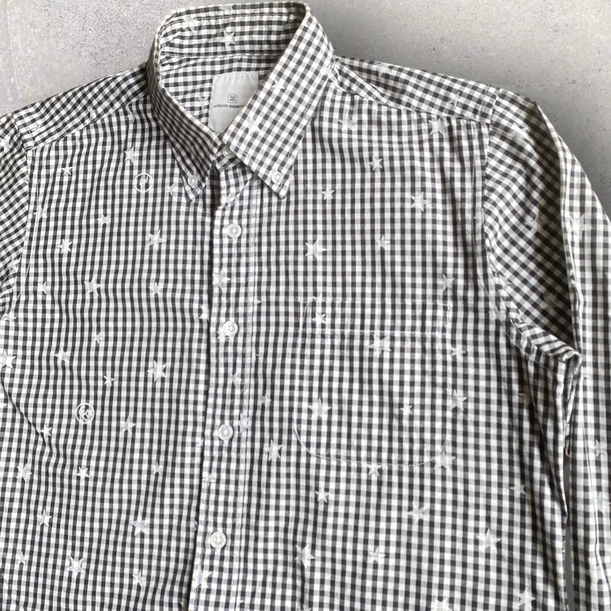 Hiroshi Fujiwara × Sophnet. × Uniform Experiment - Star Blk/Wht Plaid Shirt
