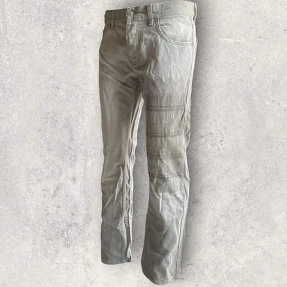 Helmut Lang - Archive Embroidered Grey Fade Denim Low Waist Contour fit