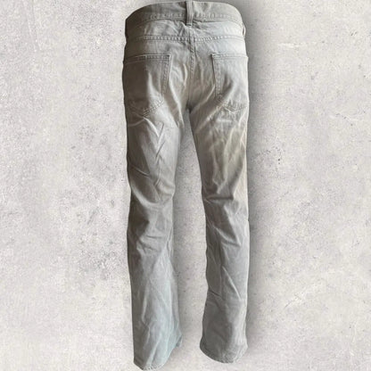 Helmut Lang - Archive Embroidered Grey Fade Denim Low Waist Contour fit