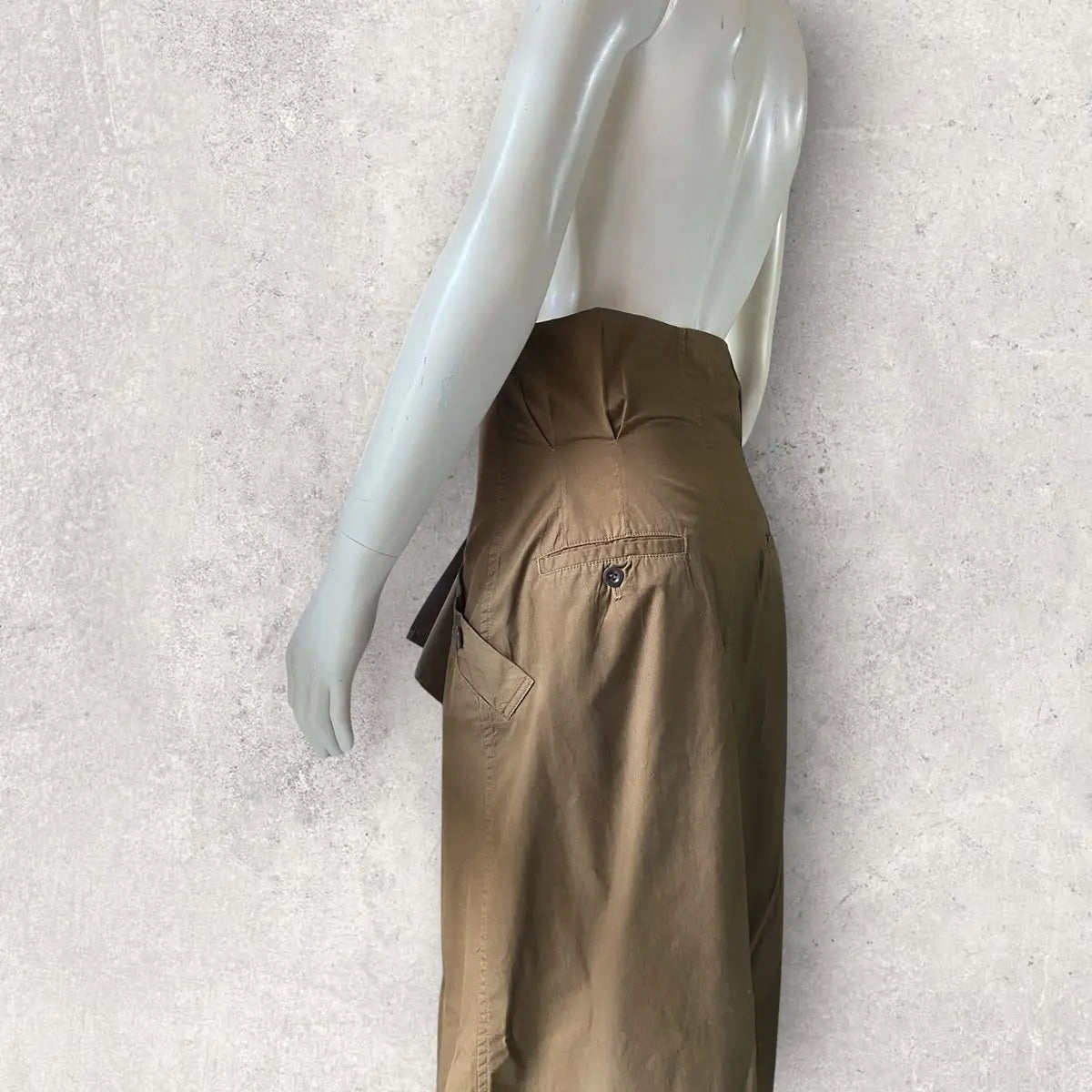 Yohji Yamamoto - Military Green Asymmetric Skirt