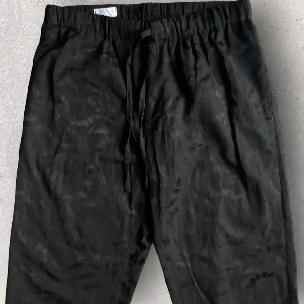 Dries Van Noten - Fall 2019 Black Jacquard Floral Rayon Blend Drawstring Pants