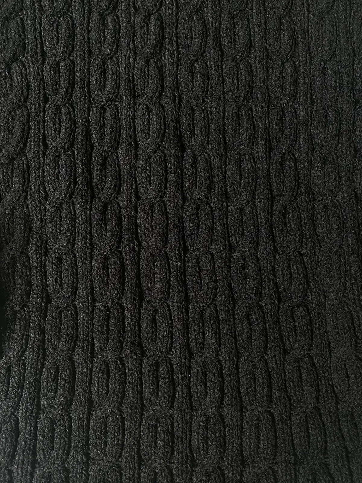 Yohji Yamamoto : AW03 Chain Link Stretch Heavy Knit Wool Fisher Man Sweater