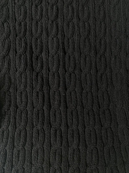 Yohji Yamamoto : AW03 Chain Link Stretch Heavy Knit Wool Fisher Man Sweater