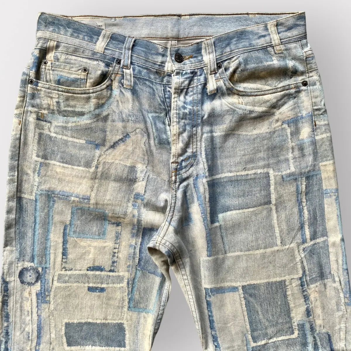 Dries Van Noten - SS17 trompe l'oeil Patchwork Jeans