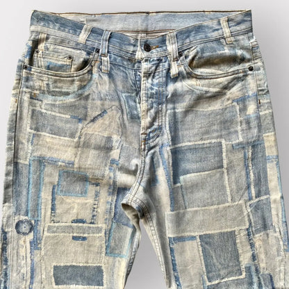 Dries Van Noten - SS17 trompe l'oeil Patchwork Jeans