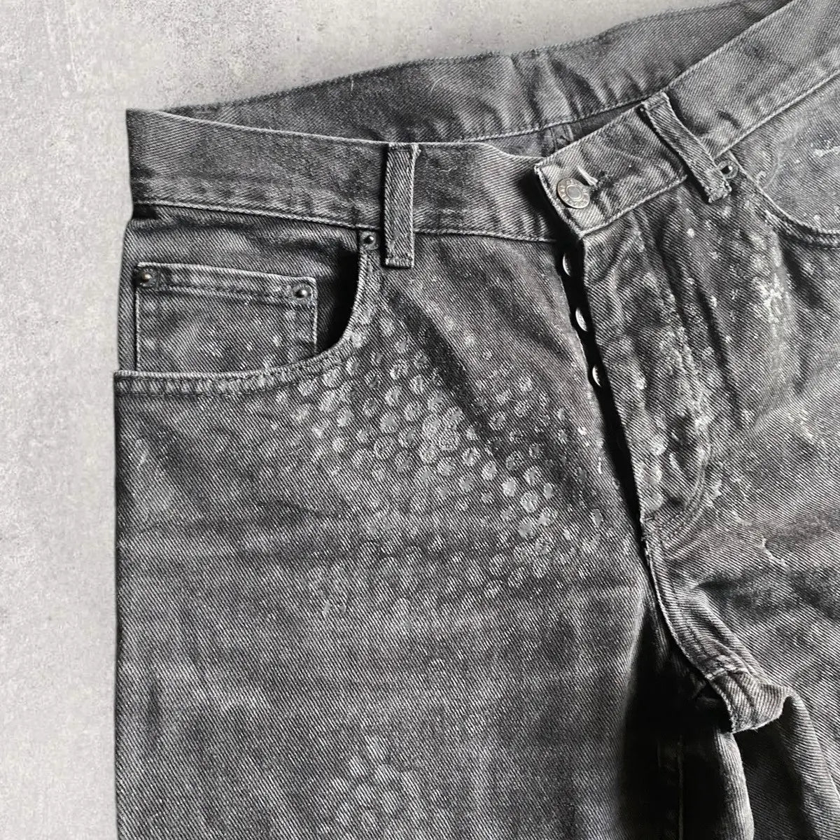 Helmut Lang : SS03 Archive Rubber ‘Tyre’ Print Denim