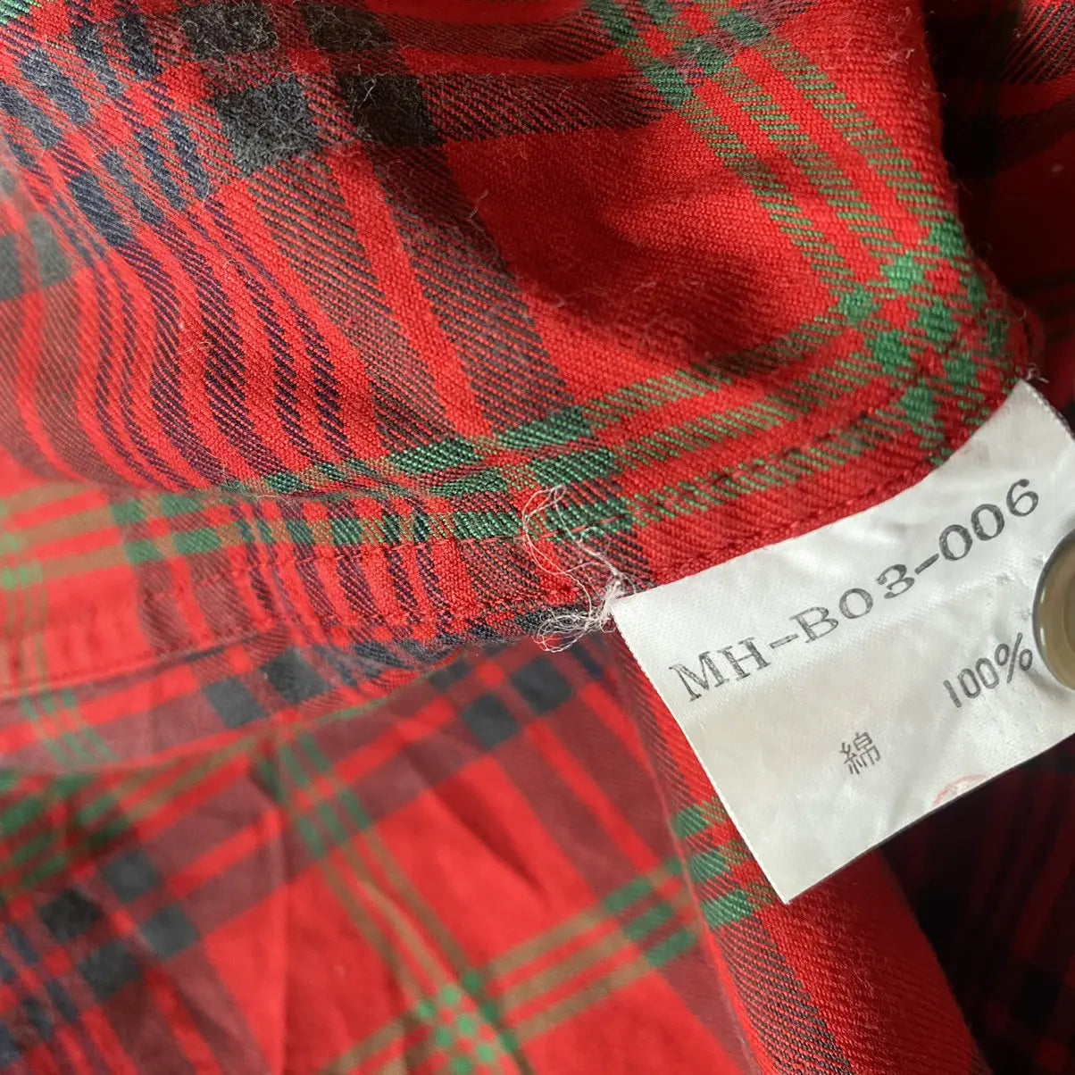 Yohji Yamamoto - Y’s For Men Red Plaid Open Collar Oversize Shirt