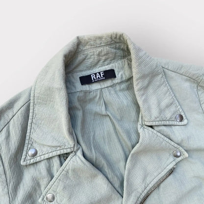 Raf Simons - SS06 Seersucker Cotton Biker Jacket