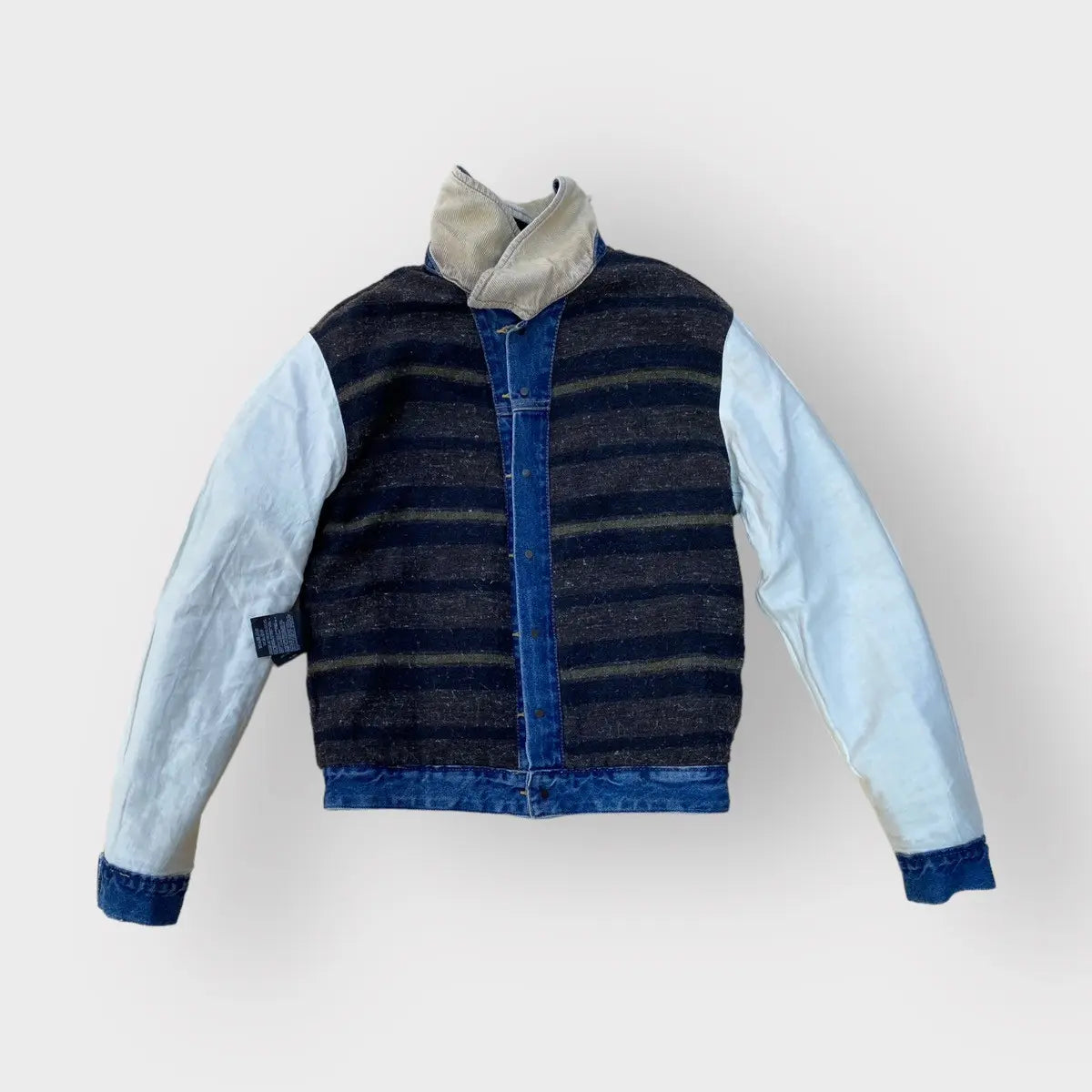 Saint Laurent Paris - SLP Corduroy Collar Denim Jacket