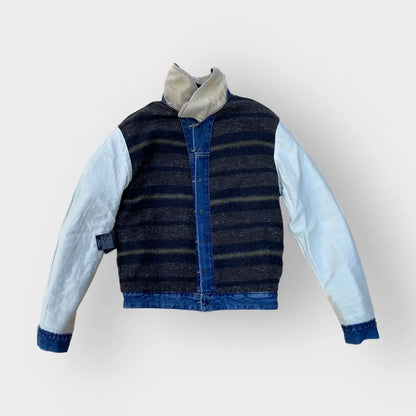 Saint Laurent Paris - SLP Corduroy Collar Denim Jacket