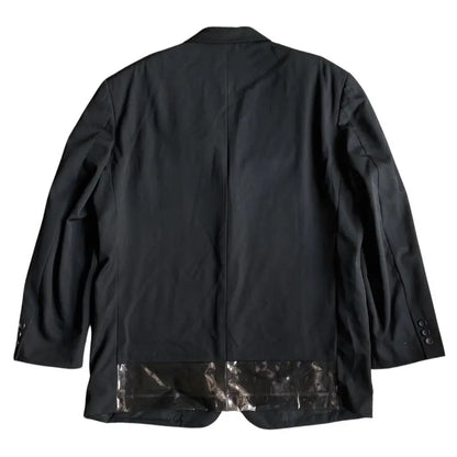 Comme des Garcons - Vintage 1996 Clear Vinyl Back Hem Blazer