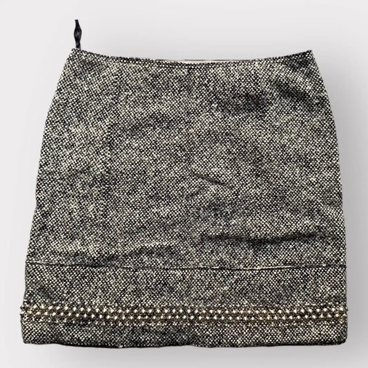 Miu Miu - Stretch Tweet Skirt With Studded