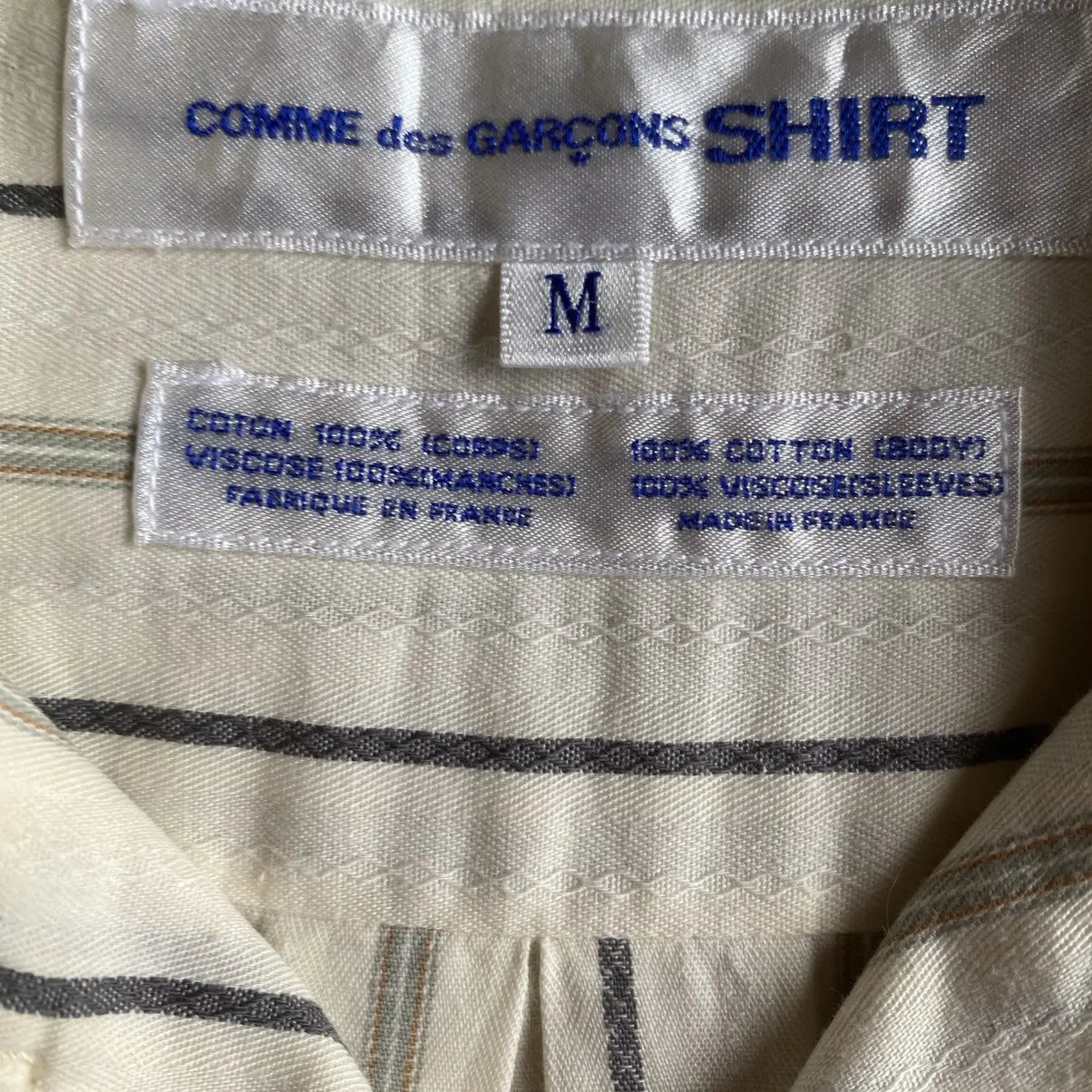 Comme des Garcons - Vintage 90’s Stripes Rayon Sleeve Oversize Shirt