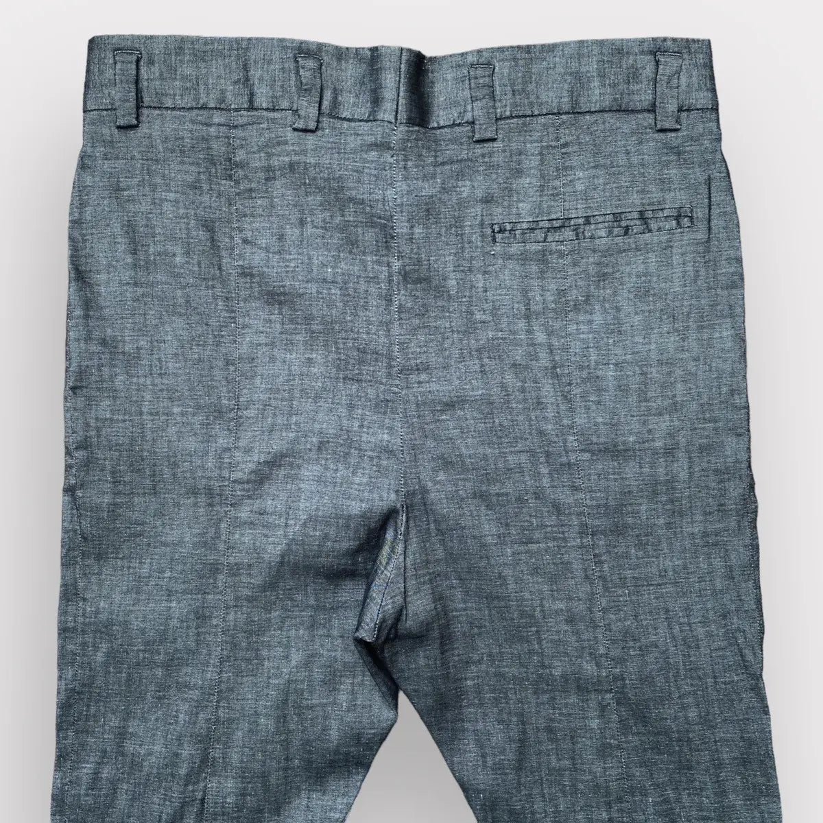 Haider Ackermann - Cotton/Linen Blend Drop Crotch Cropped Stretch Pants