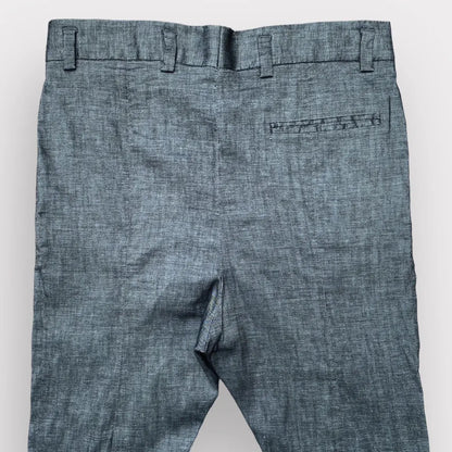 Haider Ackermann - Cotton/Linen Blend Drop Crotch Cropped Stretch Pants
