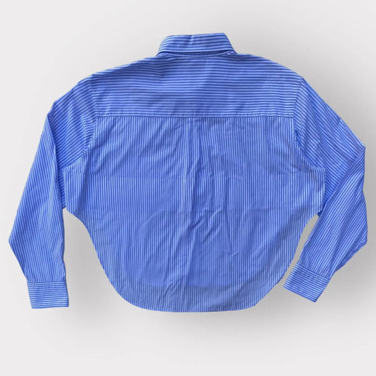 Vetements - SS19 Blue Stripes Oversized Cropped Shirt