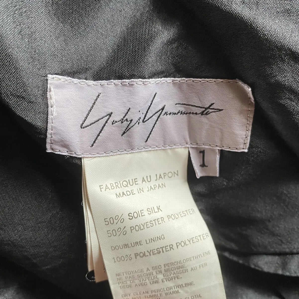 Yohji Yamamoto - SS01 Silk Blend Drape Coat