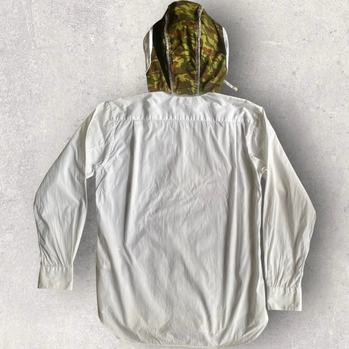 Comme des Garcons - Camo Zip Up White Hoodie Shirt