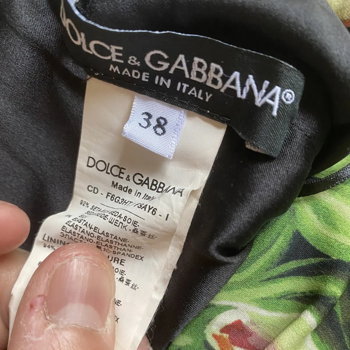 Dolce & Gabbana - Fall19 Floral Print Sweat heart Neck Dress