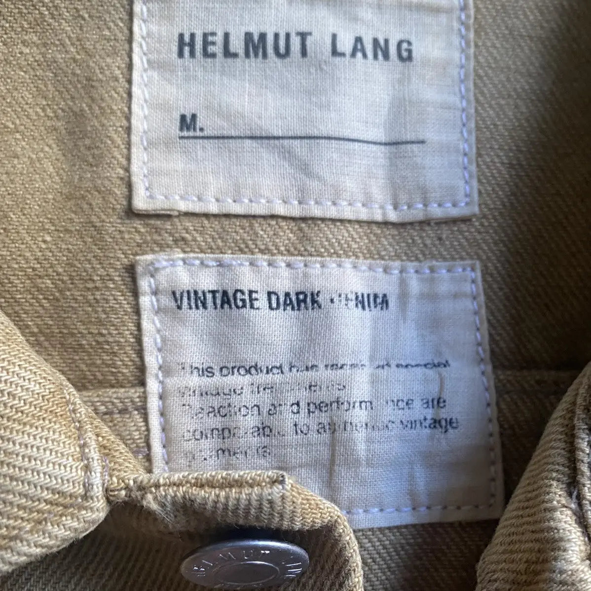 Helmut Lang - Archive Sand Beige Denim Trucker