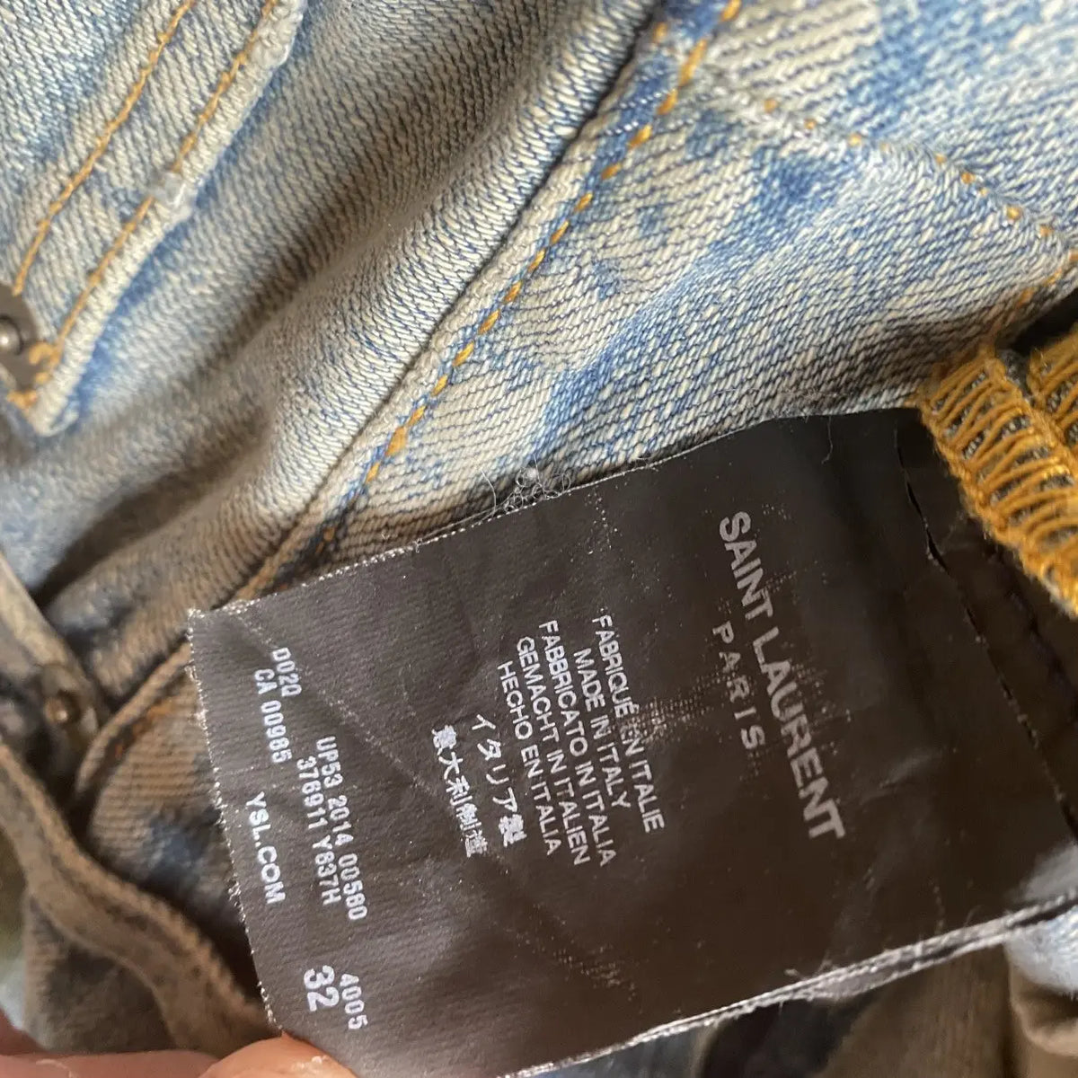 Saint Laurent Paris - Fall14 Destroyed Denim