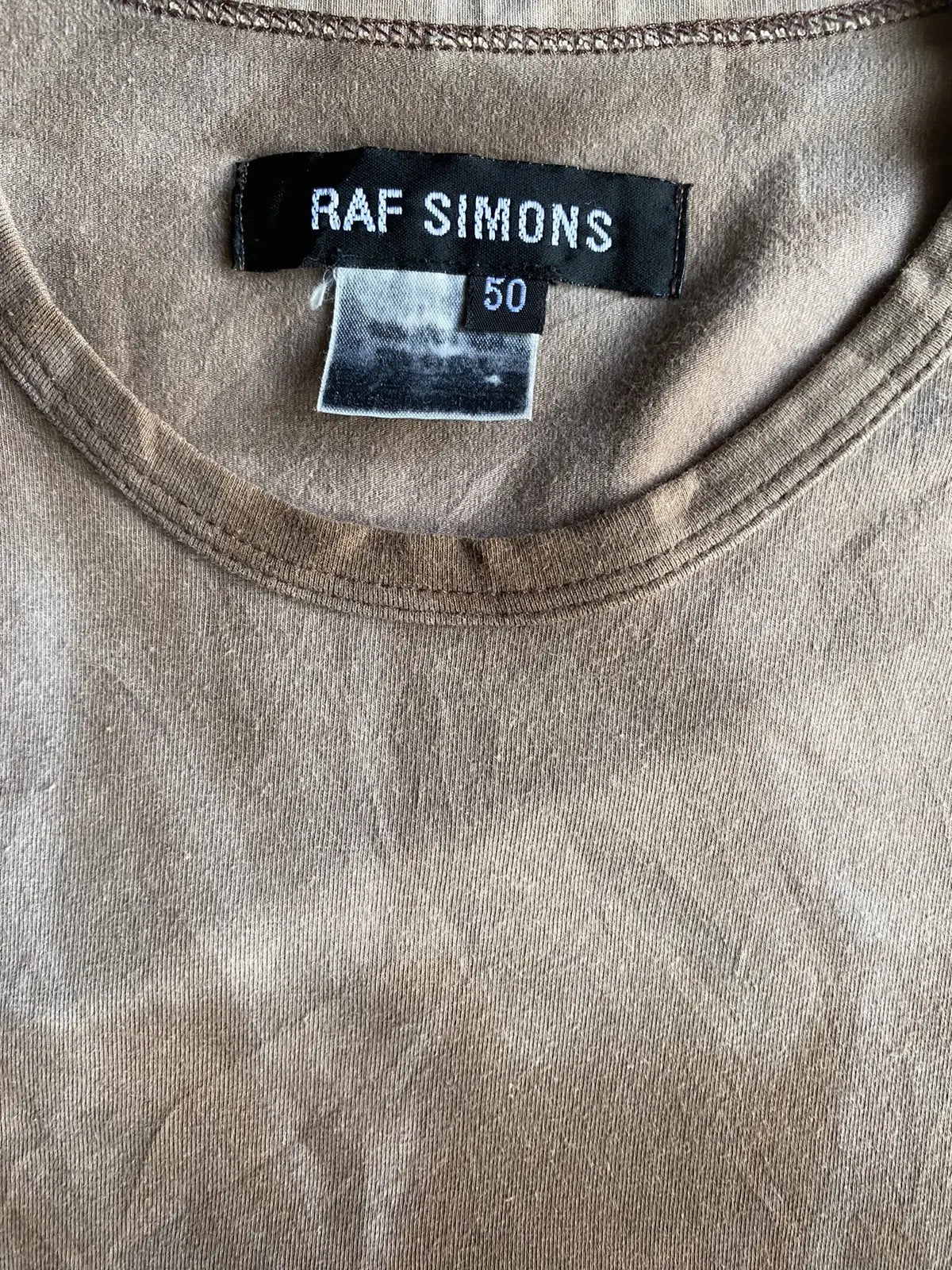 Raf Simons - SS 1998 “Black Palm” Brown Tie Dye T-shirt