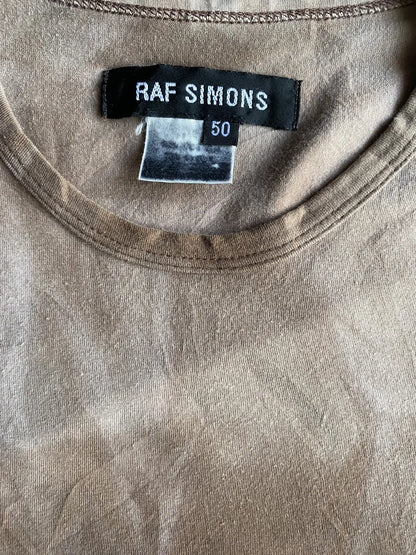 Raf Simons - SS 1998 “Black Palm” Brown Tie Dye T-shirt