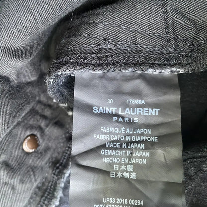 Saint Laurent Paris - Fall 18 Black Wash Distressed Jeans