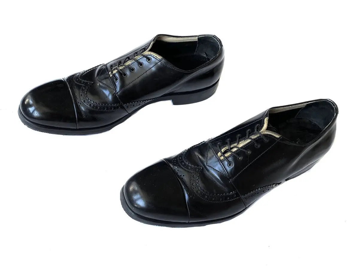 Prada - Deconstructed Leather Brogue Shoes Toe Cap