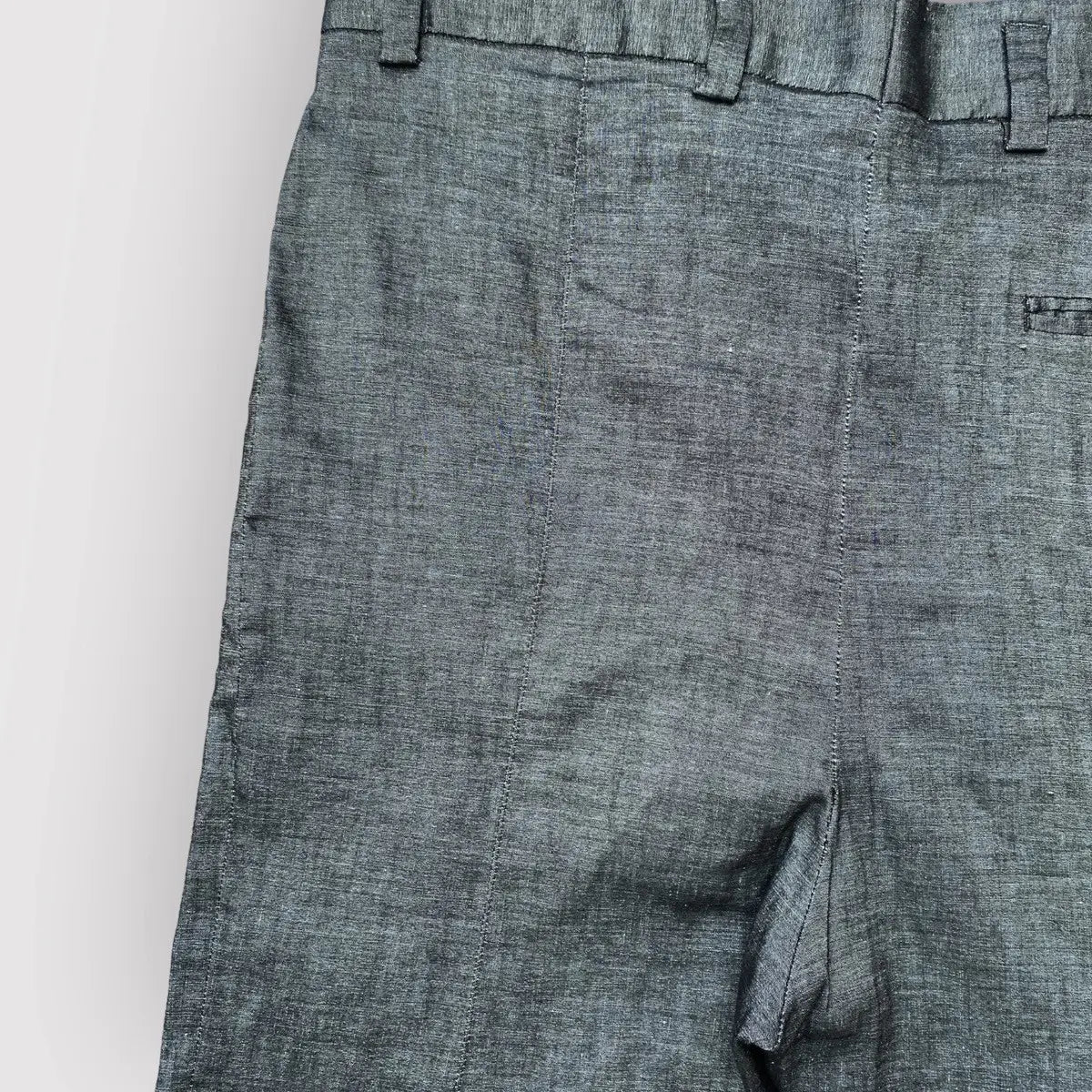 Haider Ackermann - Cotton/Linen Blend Drop Crotch Cropped Stretch Pants