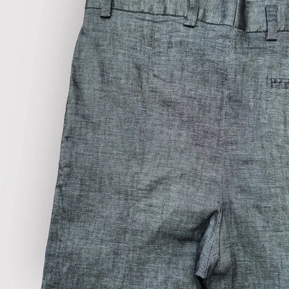 Haider Ackermann - Cotton/Linen Blend Drop Crotch Cropped Stretch Pants