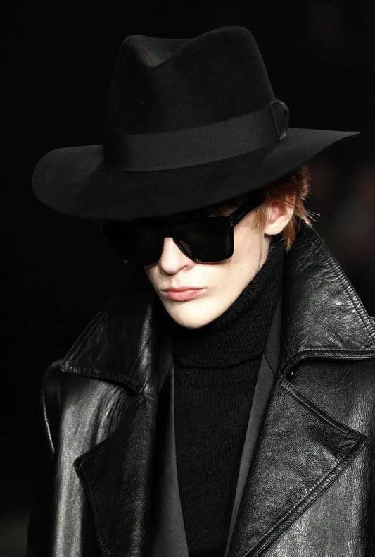 Saint Laurent Paris - Saint Laurent Fall 2016 Rabbit Wool Fedora Hat by Hedi Slimane