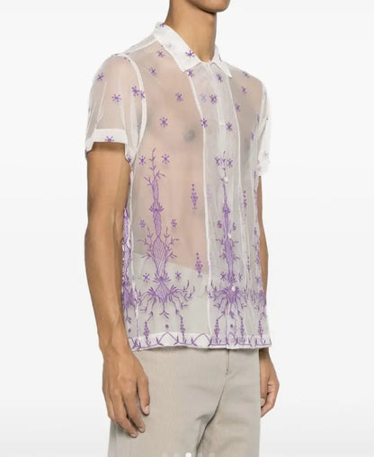 Bode - Mesh Embroidered Shirt