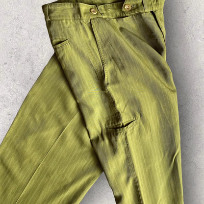 Yohji Yamamoto - Vintage SS99 Green Stripes Pants